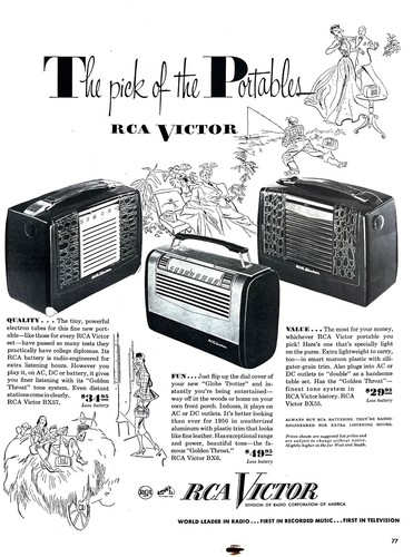1950 rca victor radio - 1950,
