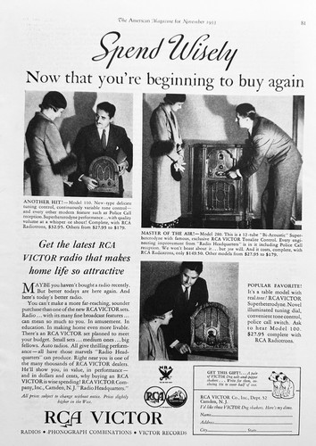 1933 rca victor - 1933, radio