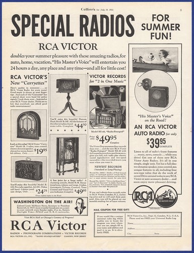 Pubblicità vintage 1933 rca - vintage,