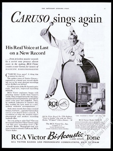 1932 enrico caruso foto rca - 1932,