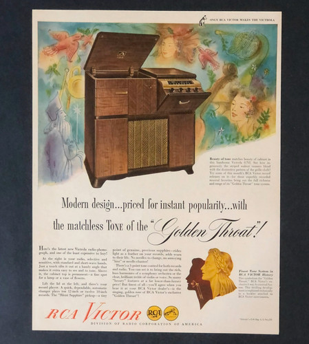 1947 rca victor pubblicità - rca,