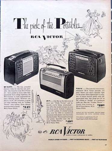 Radio portatile 1950 rca - radio,