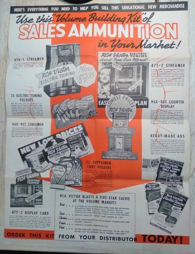 1938 rca victor - victor, poster